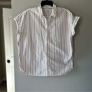 Striped White and Red Men's Shirt
